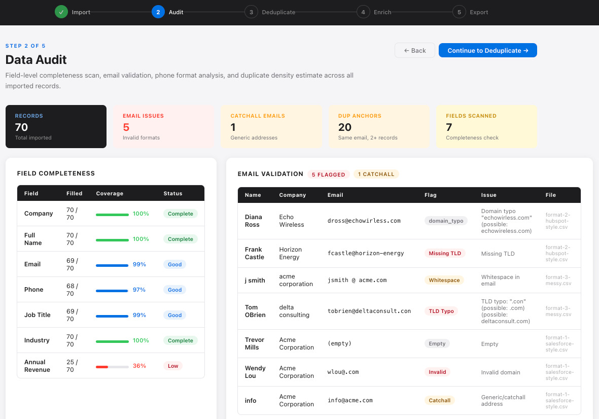 LOOM — CRM Data Audit